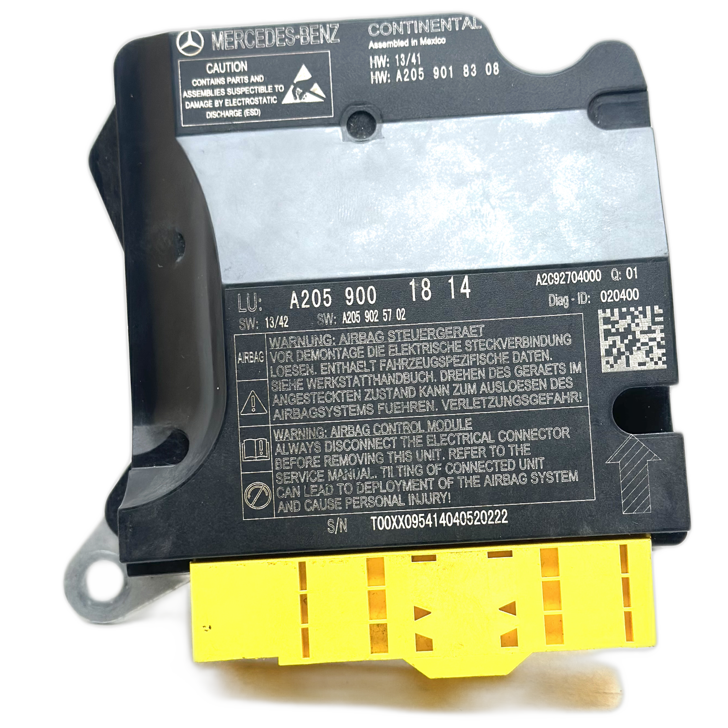 Mercedes-Benz C-Klasse W205 Airbag-Steuergerät Reparatur