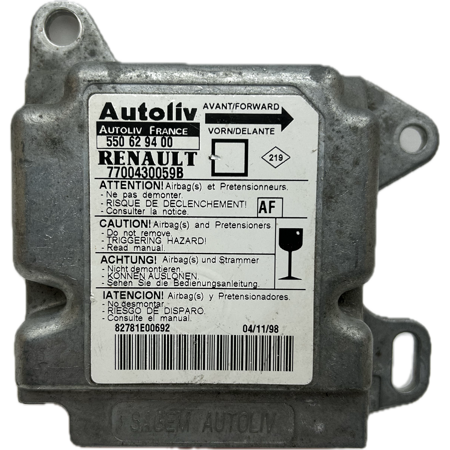 Renault Twingo III Airbag-Steuergerät Reparatur