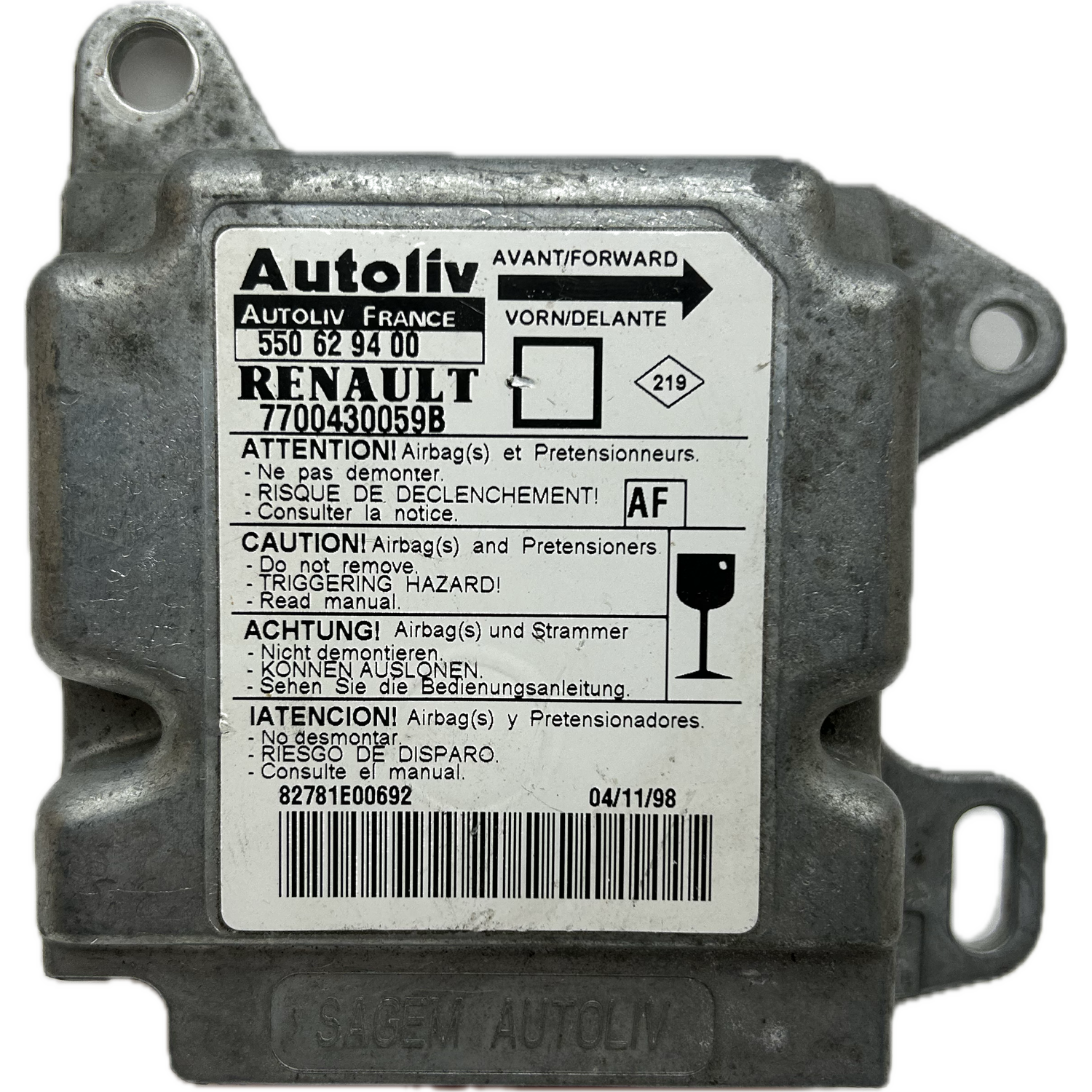 Renault Twingo III Airbag-Steuergerät Reparatur