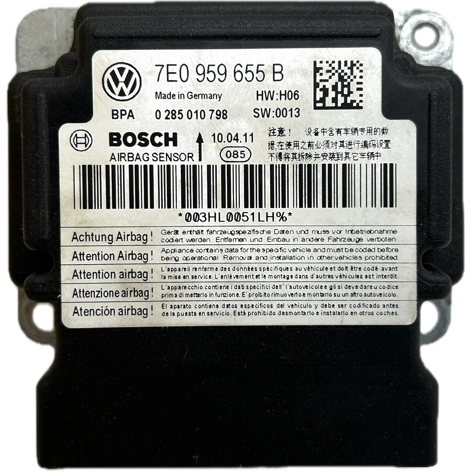 Volkswagen Caravelle T5 Airbag-Steuergerät Reparatur