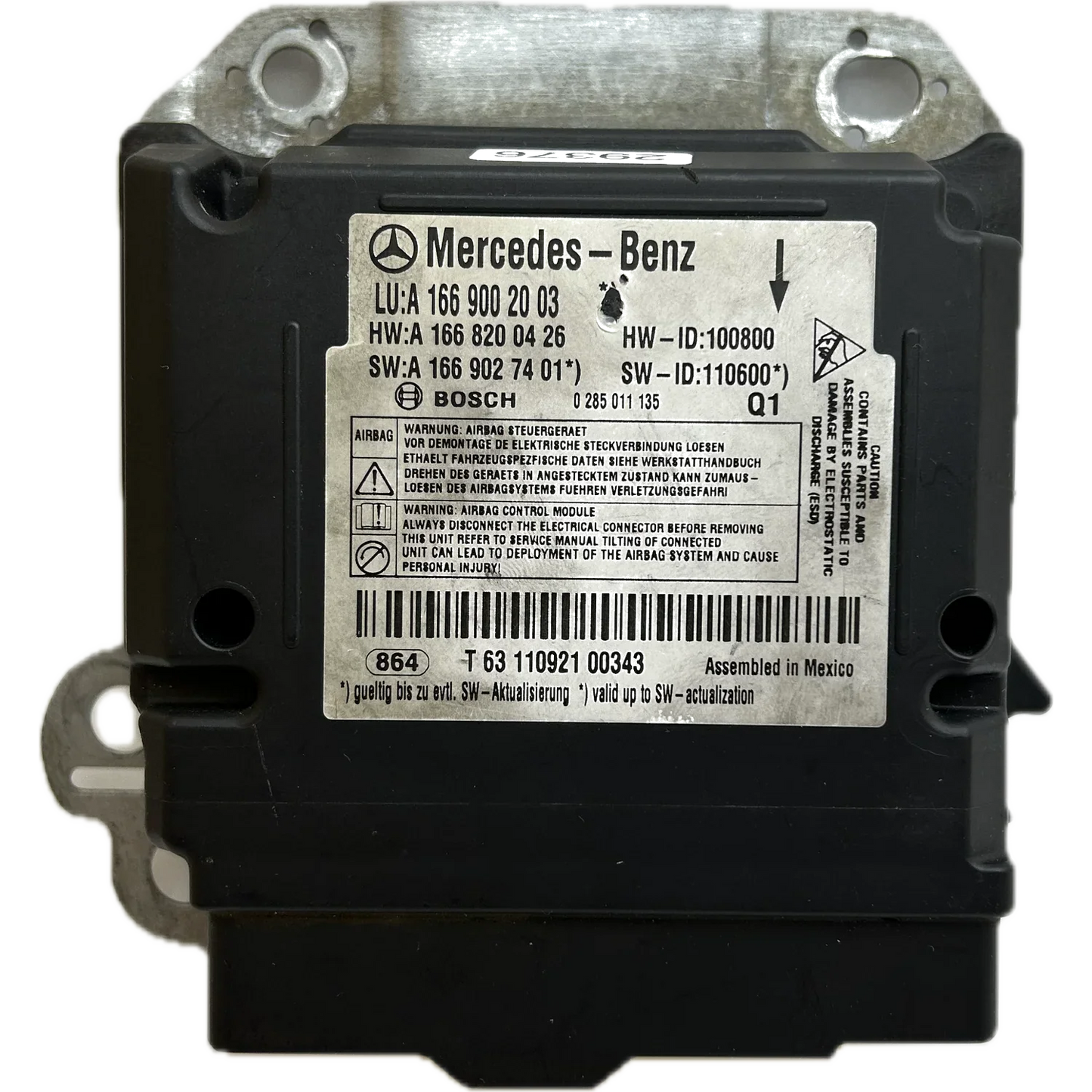 Mercedes-Benz GLE W166 Airbag-Steuergerät Reparatur