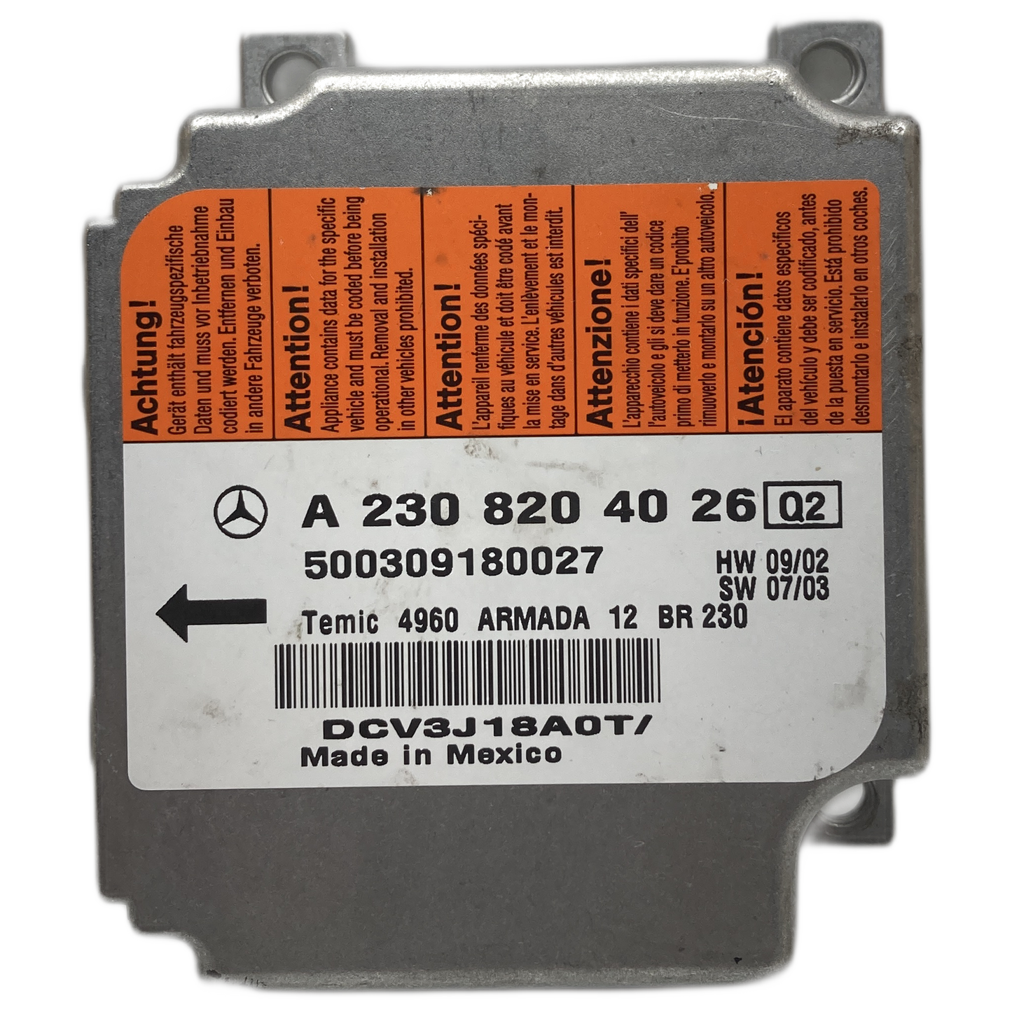 Mercedes-Benz SL R230 Airbag-Steuergerät Reparatur